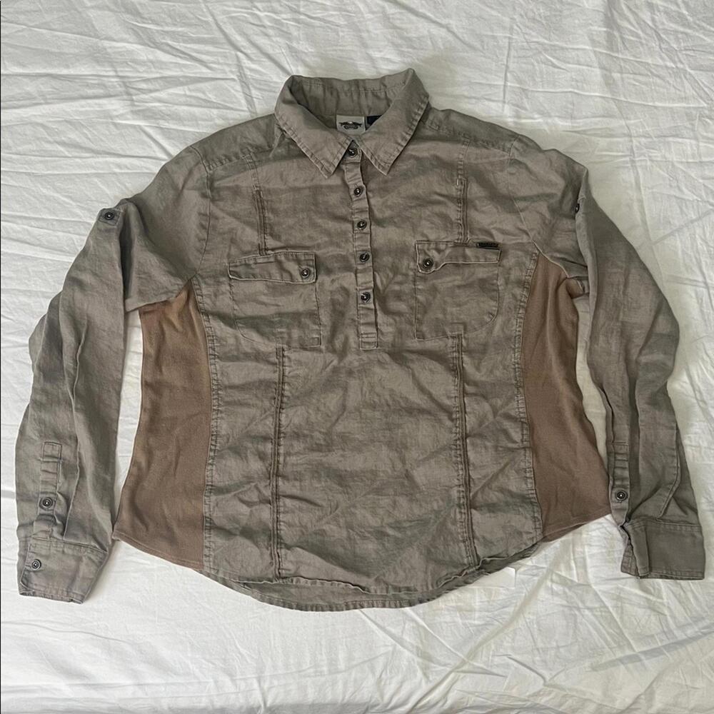 Harley Davidson Graphic/Studded Button Down Shirt Size XL